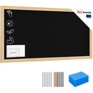 ALLboards Kreidetafel mit Rahmen aus Naturholz 120 x 60 cm