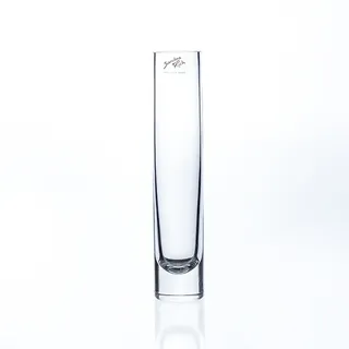 Sandra Rich Vase Glas Blumenvase Röhre schmal Glasvase -Solifleur-rund klar Ø 5 cm H 25 cm