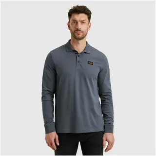 PME LEGEND Langarm-Poloshirt mit Logo Stickerei blau XXXL (58)