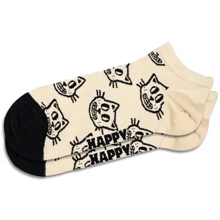 Happy Socks 1er Pack niedrige Socken, gestreifte bunte Baumwolle Sommersocken, lustig Geschenkbox für Damen und Herren (P001931, DE/NL/SE/PL, Numerisch, 36, 40, Regular, Regular) - 36-40