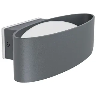 EGLO Außenwandleuchte Metall L 27 x H 7,5 x AL 13,5 cm 10W anthrazit