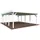 Doppel-Carport 555 x 732 cm Weiß lackiert