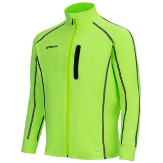 Airtracks Herren Thermo Jacke AIR TECH II Fahrradjacke Laufjacke Radlerjacke Radjacke Wasserdicht Winddicht Windstopper Atmungsaktiv Reflektierend - neon S - S