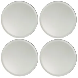 4er Set - „Cosy & Trendy“ XXL Pizzateller Ø 32,5cm aus Porzellan in mattweiß - spülmaschinengeeignet und pflegeleicht