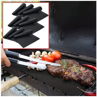 Casativo Grillplatte Bratmatte aus Glasfaser-Material, Antihaft BBQ-Grillmatte (9-St), für Gasgrill, Holzkohlegrill, Elektrogrill, lebensmittelkonform