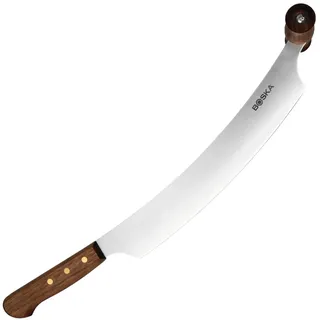 Boska Holländisches Käsemesser Professional M – Edelstahlklinge, Holzgriffe, Gebogene Form für präzises Schneiden, Für Käse und andere Lebensmittel – 300 mm