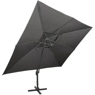 vidaXL Ampelschirm mit Lüftung 400 x 300 cm Anthrazit