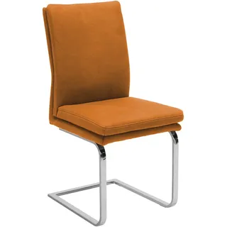 Novel Schwingstuhl, Gelb, Chrom, Metall, Textil, Uni, U-Form, 47x100x64 cm, Lederauswahl, Stoffauswahl, Esszimmer, Stühle, Esszimmerstühle, Schwingstühle