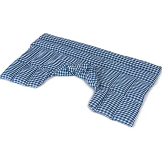 Körnerkissen Schulter & Nackenkissen mit Kragen. Unser Wärme-Nacken-Kissen ist eine große Alternative zum Nackenhörnchen (blau-weiß, Weizen)