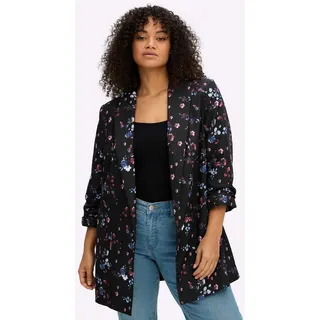 sheego Blazer Floral Schwarz 52
