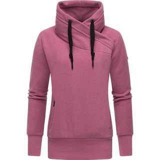 Ragwear Sweatshirt Neska Fleece modischer Longsleeve Fleecepullover mit hohem Kragen rosa L (40)
