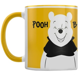 Winnie the Pooh - Kaffeebecher "Faces", Zweifarbige Innenseite PM5782 (Einheitsgröße) (Gelb/Weiß)