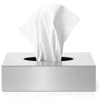 com-four® Kosmetiktücherbox aus Edelstahl, Taschentuchbox zur Wandmontage