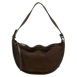 Marc O'Polo Aami Schultertasche Veloursleder Brown