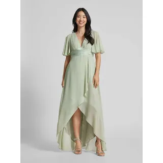 Abendkleid mit V-Ausschnitt, Lind Melange, 32