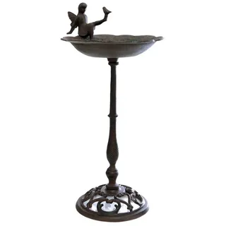 Spetebo Vogeltränke Gusseisen Vogeltränke ELFE antik braun - 51 cm braun