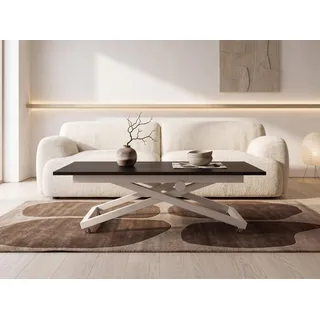 WFL GROUP Axen Schwarz Laminat 120-160 x 80 x 38-75 cm