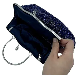 Clutch-Tasche im Vintage-Stil, florales Design, mit Perlen, glitzernd, für, Hochzeit, Abendtasche, Brauttasche für Frauen, Party-Handtasche
