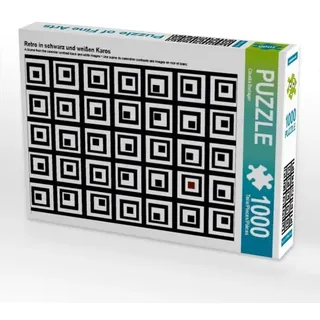 Retro in schwarz und weißen Karos (Puzzle)