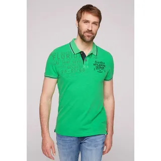 CAMP DAVID Poloshirt mit stylischem Seitenschlitz grün XL