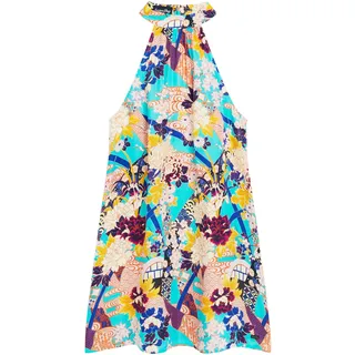 Superdry Damen Ärmelloses Minikleid mit Print Aqua NI Hanadukushi 42 - 42