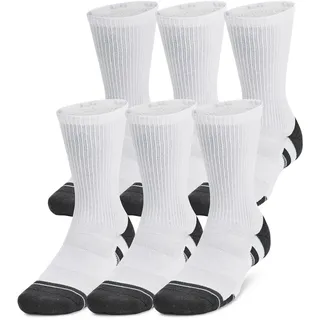 Under Armour Performance Tech-Crew Socken 6er Pack Weiß 42-47,5