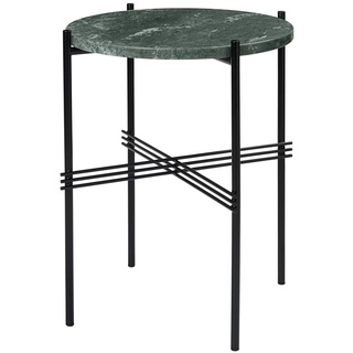 Gubi TS Side Table Ø 40 Beistelltisch schwarz Marmor grün