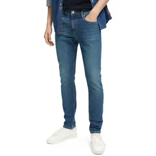 Slim-fit-Jeans SCOTCH & SODA "SKIM" Gr. 29, Länge 32, blau (blue denim) Herren Jeans 5-Pocket-Jeans