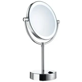 Smedbo Outline Kosmetikspiegel Standmodell, mit LED Beleuchtung, Kosmetikspiegel, FK474E, chrom
