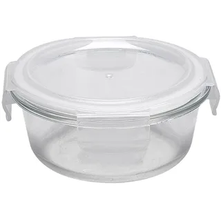 Garcia de Pou 6 Stück, runde Behälter mit Deckel, 400 ml, Ø 13 x 5,5/6,3 cm, transparentes Glas
