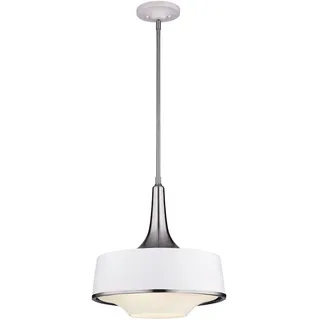 Elstead Lighting Hängeleuchte Holloway, Weiß, Edelstahl, Metall, 54 cm, RoHS, Lampen & Leuchten, Innenbeleuchtung, Leuchten nach Räumen, Esstischlampen