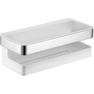 Keuco Duschkorb Collection Moll 2-teilig, 240x110mm, verchromt/weiß