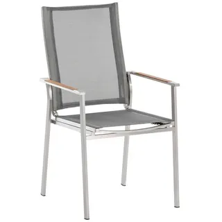 Niehoff Scalea Flex Gartenstuhl 57 x 62,5 x 100 cm silbergrau