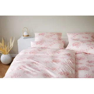 ELEGANTE Meadow Floral Baumwolle Orange 155 x 220 cm + 80 x 80 cm