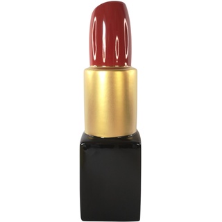 Luxus Deko Figur Vase Lippenstift schwarz rot Gold Lipstick Glamour klein 3