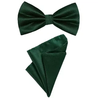 DonDon Fliege DonDon Herren Fliege und Einstecktuch (Packung, 2-St) bereits gebunden, Seidenlook, 2er Set grün