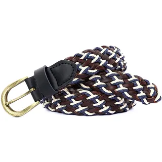 YDEWLY Lässiger Gürtel for Herren, gebundenes Leder, Sportgürtel, geflochtenes Leder, Baumwoll-Canvas-Gürtel, Leder und Wachsseil, gemischt(115)