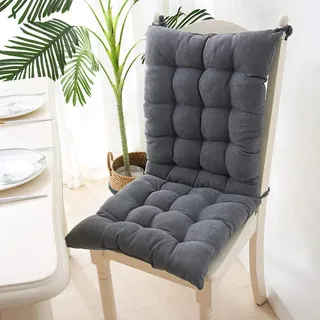 Dicke Stuhlauflage,Niedriglehner Stuhlkissen mit Rückenteil, Einteiliges Sitzkissen Niedriglehner Auflage Warm Sitzauflage für Büro Sofa,Esszimmerstuhl Kissen Auto Sitzkissen Sitzpolster C 40x95CM