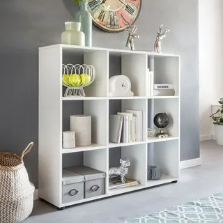 FineBuy Bücherregal 108 cm  Weiß