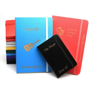 CustomDesign.Shop Personalisiertes Hardcover-Notizbuch | Schaffen Sie ein ganz einzigartiges Geschenk | Lasergravierte Geschenkidee - A4, Silber