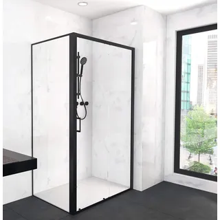 Aurlane City Eckdusche 120 x 80 cm schwarz FAC840