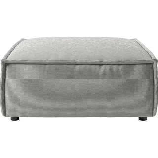 Polsterhocker 3C CANDY "Matteo", silber, B:95cm H:40cm T:95cm, 95% Polyester, 5% Nylon, Hocker, Polsterhocker, passend zu "Matteo", in Cord- und Feincordbezug