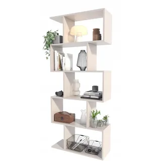 matkam Bücheregal Standregal 76,4 x 28 x 176 cm Kaschmir