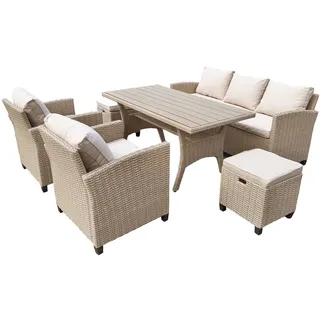 15tlg. Ecklounge Dining-Lounge "Prato II" beige