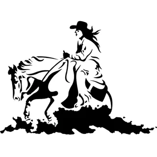 ADOVZ Autoaufkleber Cowgirl Pferd Rodeo Western Cowboy Mode Vinyl Auto-Styling Aufkleber Aufkleber 15,3 cm * 11 cm(2 Stück)