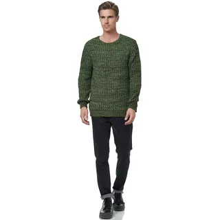 Strickpullover RUSTY NEAL, Herren, Gr. XL, grün, 70% Polyacryl, 30% Baumwolle, unifarben, normal, Rundhals, Pullover Strickpullover, im modischen Strick-Design