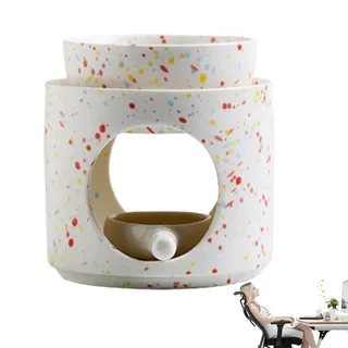 Duftlampe für Ätherische Öle, Keramische duftlampe teelicht, Aromalampe, Duftlampe Teelicht aus Keramik, Duftlampe mit Teelichthalter für Geburtstag, Weihnachten, Hochzeit, Bunt