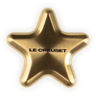 Le Creuset Großer Edelstahlknauf, Sternform, goldfarben | Noel Collection