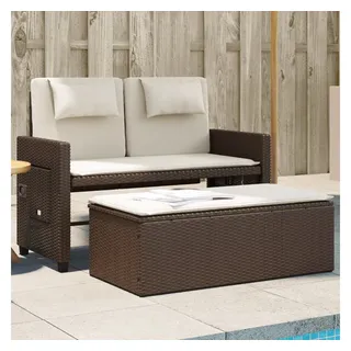 vidaXL Gartenbank 116 x 58 x 34 cm Braun