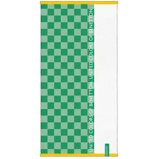 BENETTON Badetuch 70 x 140 cm grün kariert